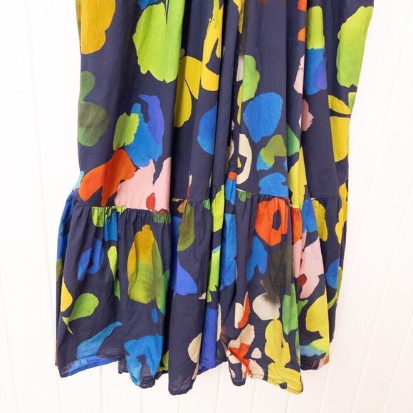 Anthropologie Whit Two Floral Halter Midi Dress Size Large Petite - Picture 5 of 11